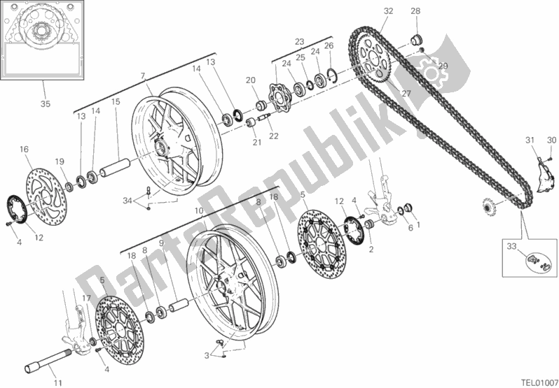 All parts for the Wheels of the Ducati Multistrada 950 Touring 2017